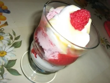 Erdbeeren - Himbeeren Kup - Rezept
