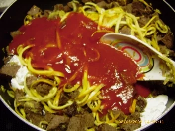 Zucchini - Juliennes mit Tatar an Reis - Rezept - Bild Nr. 10