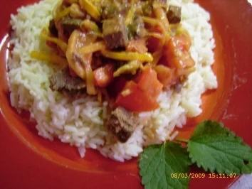 Zucchini - Juliennes mit Tatar an Reis - Rezept - Bild Nr. 15