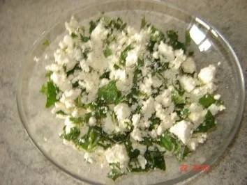 Käse Füllung für Teigtaschen - Rezept