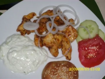 Fleisch:   Gyros von Hähnchenbrustfilet - Rezept