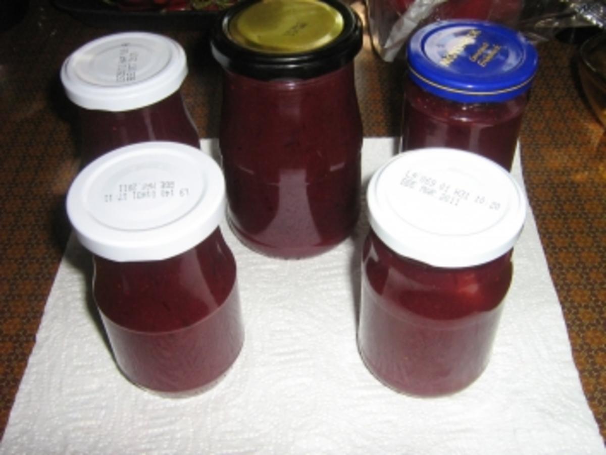 Birnenkonfitüre mit Cranberries - Rezept