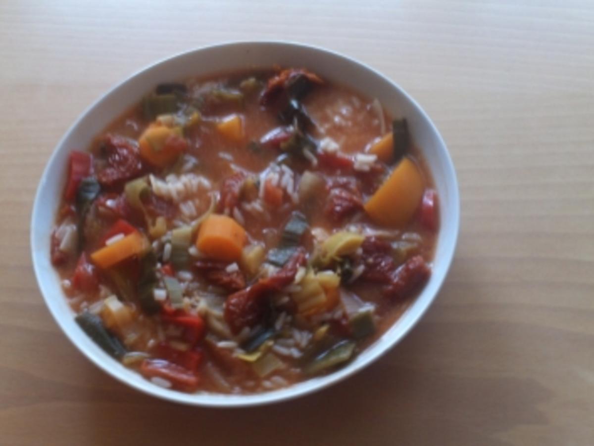 Paprika Reis Suppe - Rezept