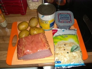 Rezept: Kassler mit Ananas Sauerkraut Bild Nr. 2 Kassler mit Ananas Sauerkraut - Rezept - Bild Nr. 2