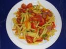 Schnelle Gemüsepfanne mit Makkaroni - Rezept