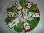 Gemüseschiffchen mit Schafskäse-Mousse - Rezept