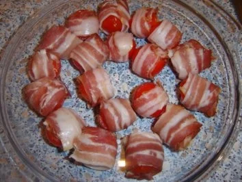 Cherrytomate mit Mozarella im Speckmantel - Rezept - Bild Nr. 4