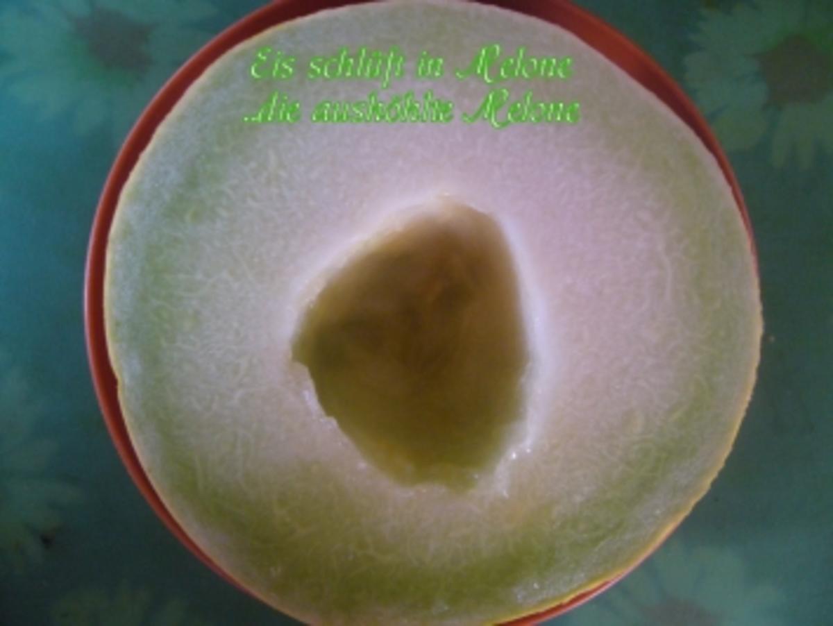 Zwischenmahlzeit: Melone füllt sich mit Eis - Rezept - Bild Nr. 2