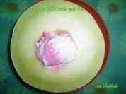 Zwischenmahlzeit: Melone füllt sich mit Eis - Rezept