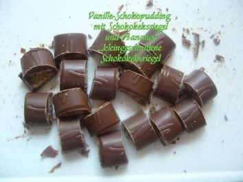 Dessert: Vanille-Schokopudding mit Schokokeksriegel und Bananen - Rezept - Bild Nr. 4