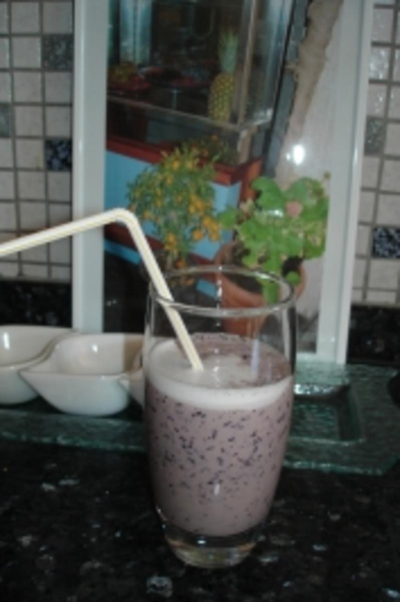 Bilder für Getränk: Blaubeer-Milchshake - Rezept