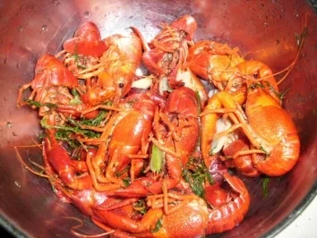 Rezept: Salat mit Krebsschwänzen Bild Nr. 3 Salat mit Krebsschwänzen - Rezept - Bild Nr. 3