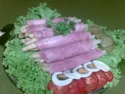 Schinken und Spargel fallen aus der Rolle - Rezept