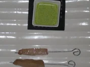 Satè vom Tunfisch in Wasser frittiert dazu Mandel-Koriandersoße und Maldon Salz - Rezept