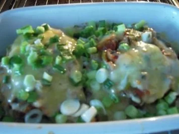 Rinderhacksteaks mit Gemüse-Käsehaube, überbacken - Rezept - Bild Nr. 15