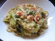 Zucchini- Spaghetti mit Flusskrebsen - Rezept