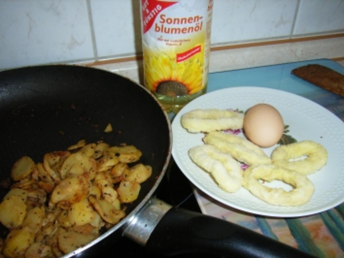 Pfannengericht: Bratkartoffeln-Calamri-Pfanne - Rezept - Bild Nr. 2