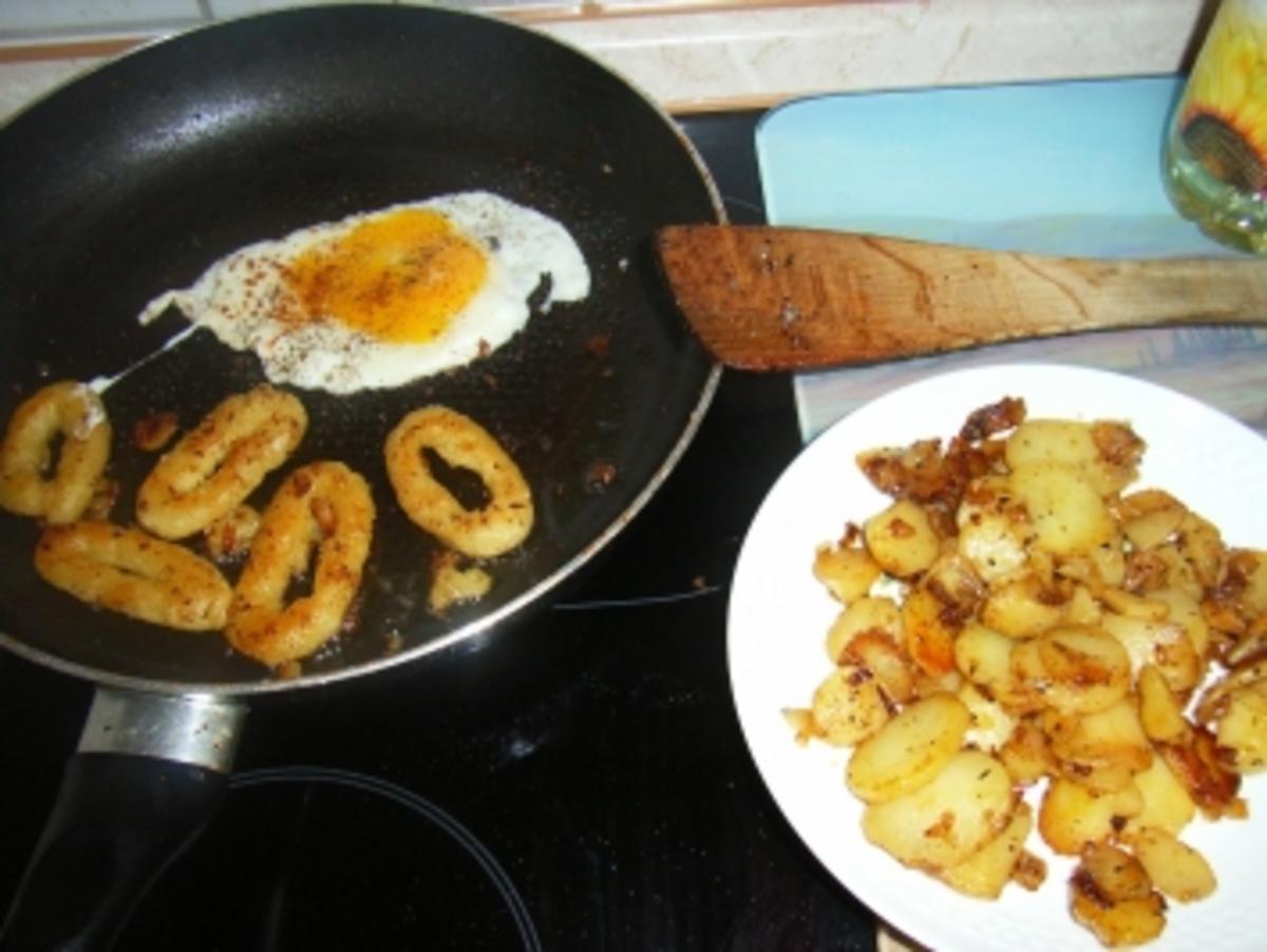 Pfannengericht: Bratkartoffeln-Calamri-Pfanne - Rezept - Bild Nr. 4