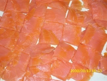 Räucherlachs mit Gemüse in Sahnesoße und Pasta - Rezept - Bild Nr. 3