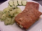 Gebackener Käse mit Petersilienkartoffel - Rezept