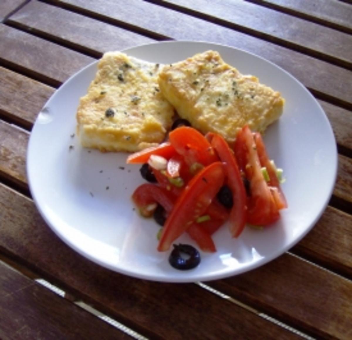 Bilder für Gebackener Schafskäse mit Tomatensalat - Rezept