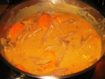 Fleisch: Pikantes Kalbsherz mit Rosinen an karamellisierten Mirabellen - Rezept - Bild Nr. 3