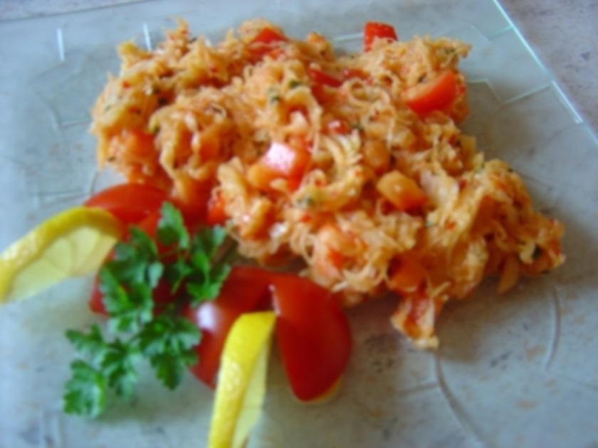 Sauerkraut-Salat mit Paprika und Ajvar... auch für Diabetiker - Rezept ...