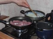 Flambiertes Schweinefilet in Gorgonzola - Rezept