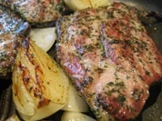 Gekräuterte Nackensteaks ... - Rezept