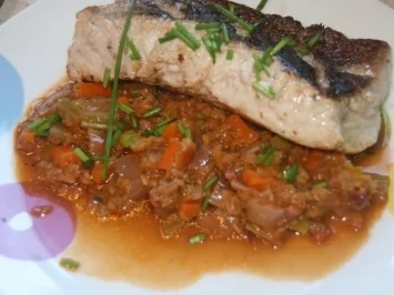 Red Snapper auf warmem Linsensalat - Rezept