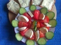 Tomaten-Mozzarella-Gurken Teller - Rezept