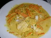 Fisch - Pfannenfisch in Gemüse-Curry-Soße - Rezept