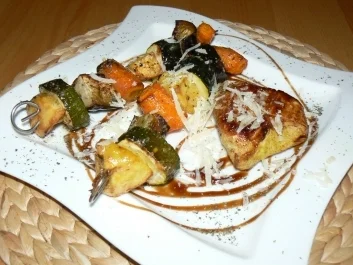 bunte Gemüsespieße - Rezept