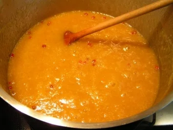 Rezept: Konfitüre & Co: Gewürztes Mirabellenmus mit Schuss Bild Nr. 2 Konfitüre & Co: Gewürztes Mirabellenmus mit Schuss - Rezept - Bild Nr. 2