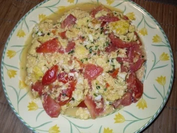 Rezept: Tomatenrührei Tomatenrührei - Rezept