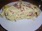 Makkaroni Auflauf mit viel Ei - total lecker - auch zum Einfrieren geeignet -  einfach, preiswert aber sehr schmackhaft und sättigend - Rezept