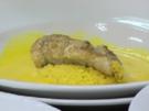 Zanderfilet mit Couscous und Safransoße - Rezept