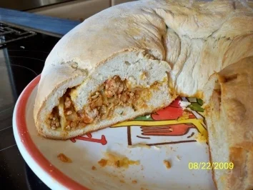 Dinkelbrot mit einer Weißkohl-Hackfüllung - Rezept - Bild Nr. 2