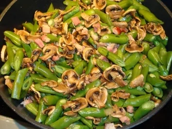Bohnen mit Champignons - Rezept - Bild Nr. 7