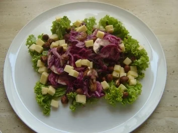 Rezept: Rotkohl-Käse-Salat Rotkohl-Käse-Salat - Rezept
