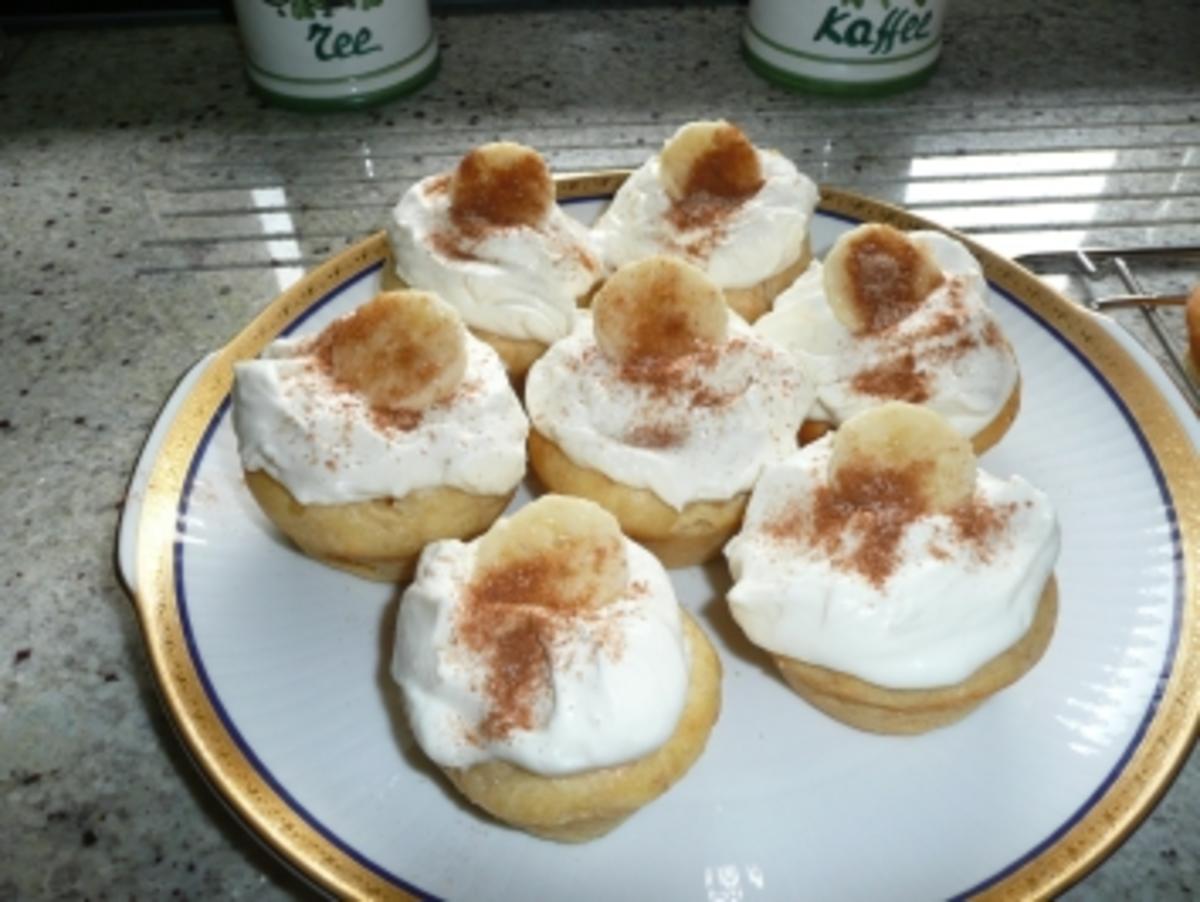 Bananen Muffin mit Honig SahneCreme - Rezept - Bild Nr. 2