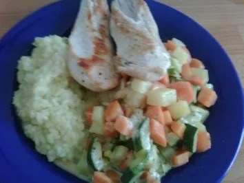 Chrissy´s Risotto mit Putensteck und Gemüsepfanne - Rezept - Bild Nr. 2