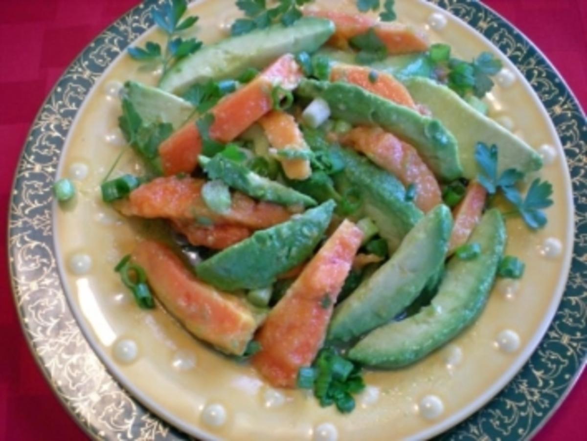 Papaya - Avocado Salat - Rezept