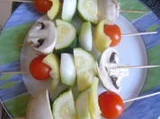 Kleine Gemüsespieße - Rezept