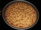 Crumble Pie mit Pfirsich-Vanillecreme - Rezept