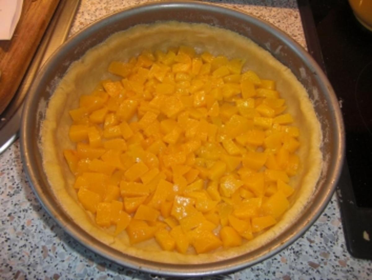 Crumble Pie mit Pfirsich-Vanillecreme - Rezept - Bild Nr. 3