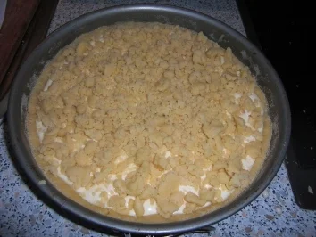 Rezept: Crumble Pie mit Pfirsich-Vanillecreme Bild Nr. 5 Crumble Pie mit Pfirsich-Vanillecreme - Rezept - Bild Nr. 5