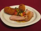 Kalbstafelspitz mit Marsala-Soße, Pancetta-Kartoffeln und Kirschtomatenfondue - Rezept