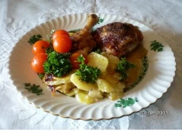 Gebackene Hähnchenkeulen - Rezept