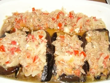 "Paputsaki me krema"-gefüllte Auberginen mit Bechamel - Rezept - Bild Nr. 7